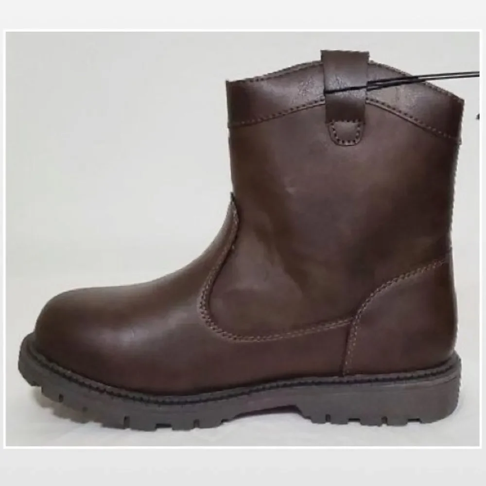 New Brown Boots Kid Boy Western Shoes
